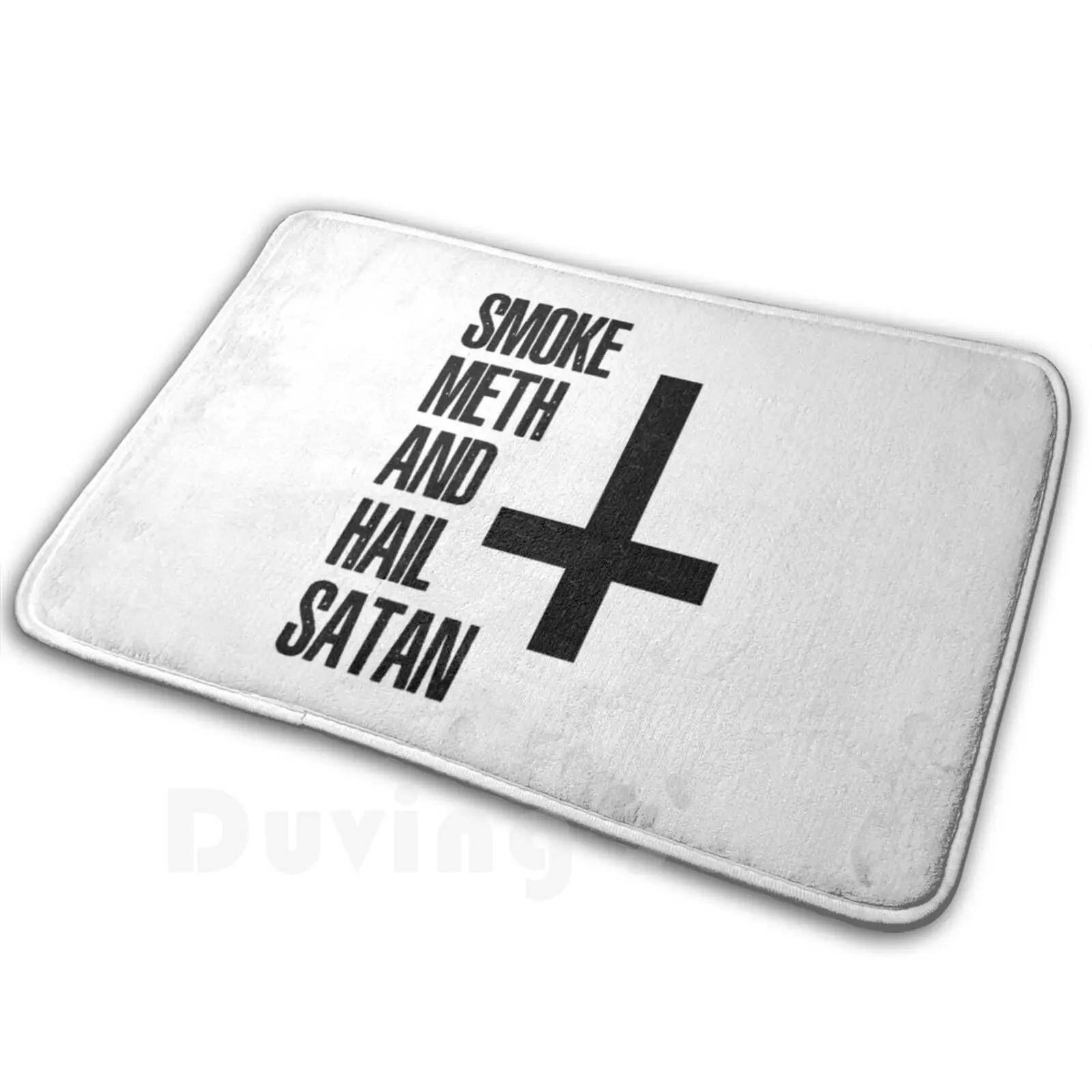 Hail Satan Religion Carpet Mat Rug Cushion Soft Non-Slip Smoke Meth And Hail Satan Satan Teufel Antichrist Geschenkidee