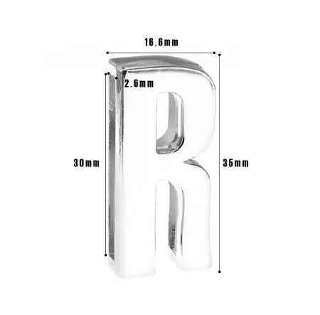 26pcs/lot Internal Dia. 30mm A - Z plain slide letter 3colors fit for 30MM leather wristband diy charms