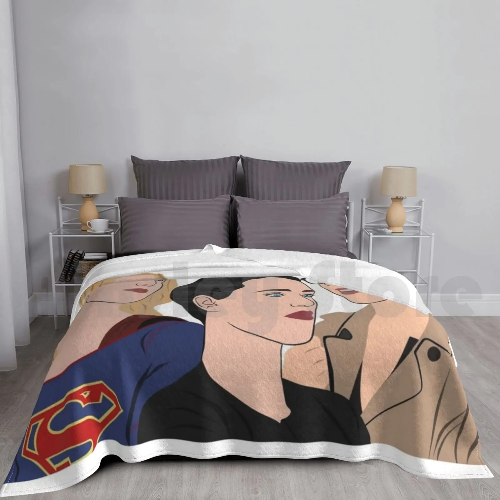 Super Hero Girlmance Blanket Super Soft Warm Light Thin Super Ladies Girls Badass Couple Ship Tv Shows Series