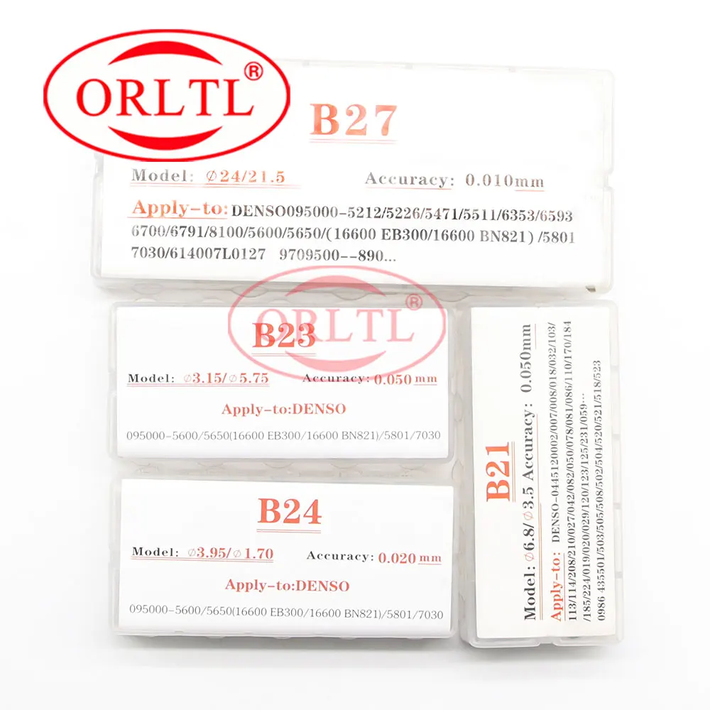 Ortll B21 B23 B24 B27 rondella Shim dimensioni 1.50-1.95mm 50 pz Common Rail iniettore riparazione guarnizioni regolazione Kit guarnizioni per Denso