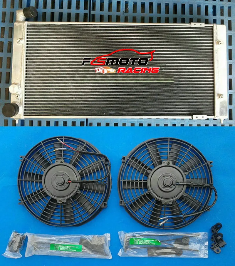 All Aluminum Radiator + Fan Racing For VW Golf 2 & Corrado VR6 Turbo Manual MT