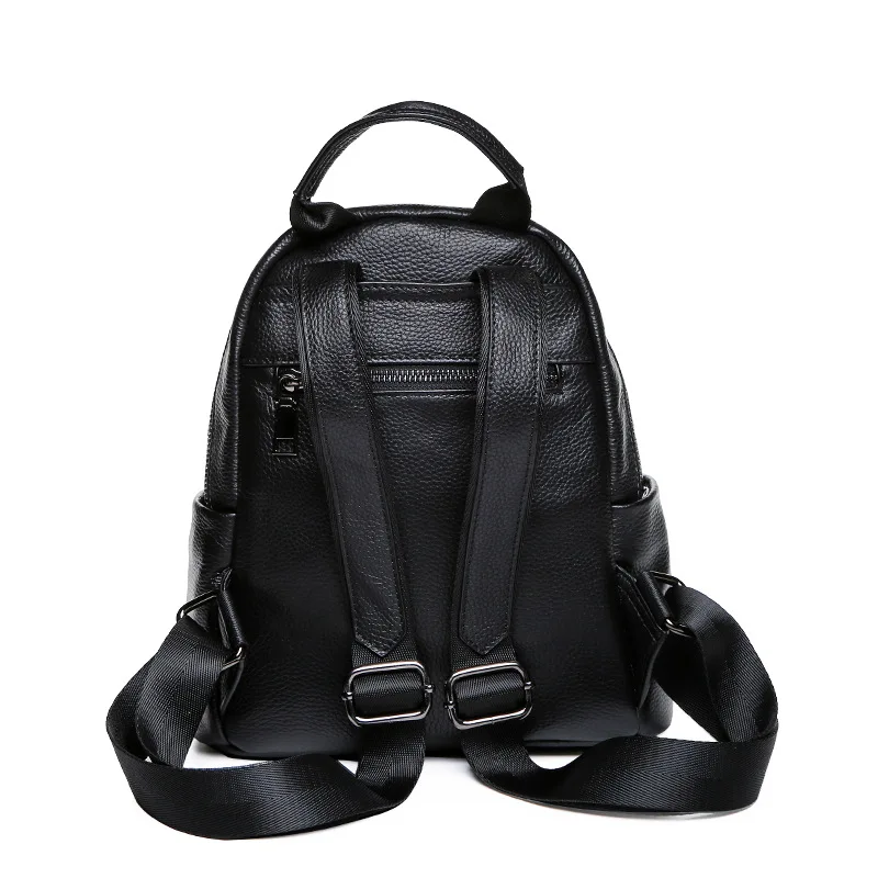 Women\'s Backpack Cowhide Genuine Leather Bag for Lady Girls Leisure Bags Korean Style Knapsack Student Packsack 2021 New