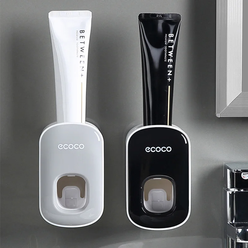 Bathroom Automatic Toothpaste Dispenser Wall-mounted Toothpaste Squeezer Accessories Set Automatic Squeezer Holder Rack Tool