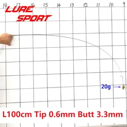 LureSport 3pcs 91cm 100cm Solid carbon  rod  blank no paint Rod building components Fishing Pole Repair DIY Accessories