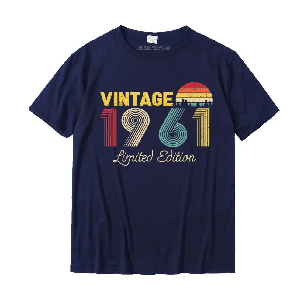 Vintage Limited Edition 1961 Funny 60th Birthday Vintage T-Shirt Camisas Custom T Shirts Discount Cotton Men\'s T Shirt Normal