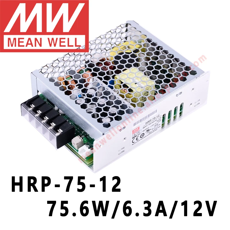 

Mean Well HRP-75-12 meanwell 12V/6.3A/75.6W DC Single Output with PFC Function Switching Power Supply online store