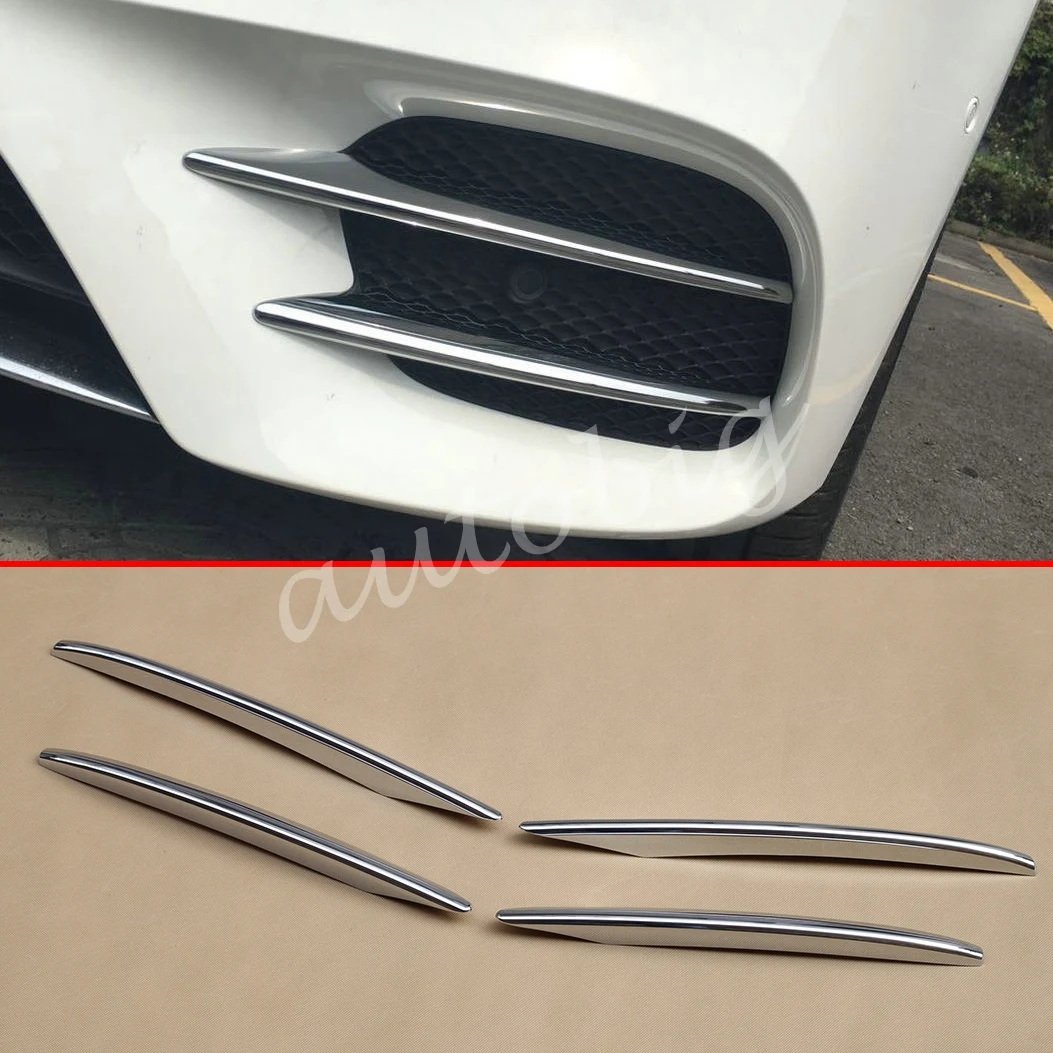 

Chrome Fog Light Strips For Mercedes-Benz E-Class W213 S213 C238 A238 2017-2020 Front Grill Grille Molding