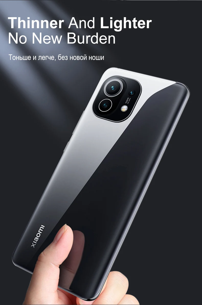 Ultradünne, klare Hülle für Xiaomi 11 Lite 5G NE, transparentes TPU-Silikon, weiches Mi Xiaomi 11 Lite Xiaomi 11 Lite 4G-Abdeckung – Detail 8