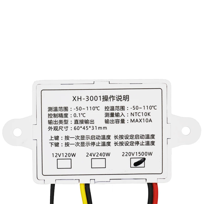 W3001 termostato digitale per Microcomputer a temperatura 12/ 220V con sonda interruttore di controllo termostato temperatura fredda a freddo 50% di