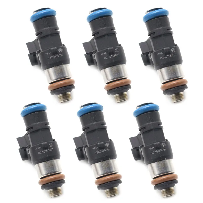 

6PCS Fuel Injectors 0280158091 842-12353 for Ford Edge for Mercury for Mazda CX-9 for Lincoln MKZ 3.5L 3.7L Engine Spare Part