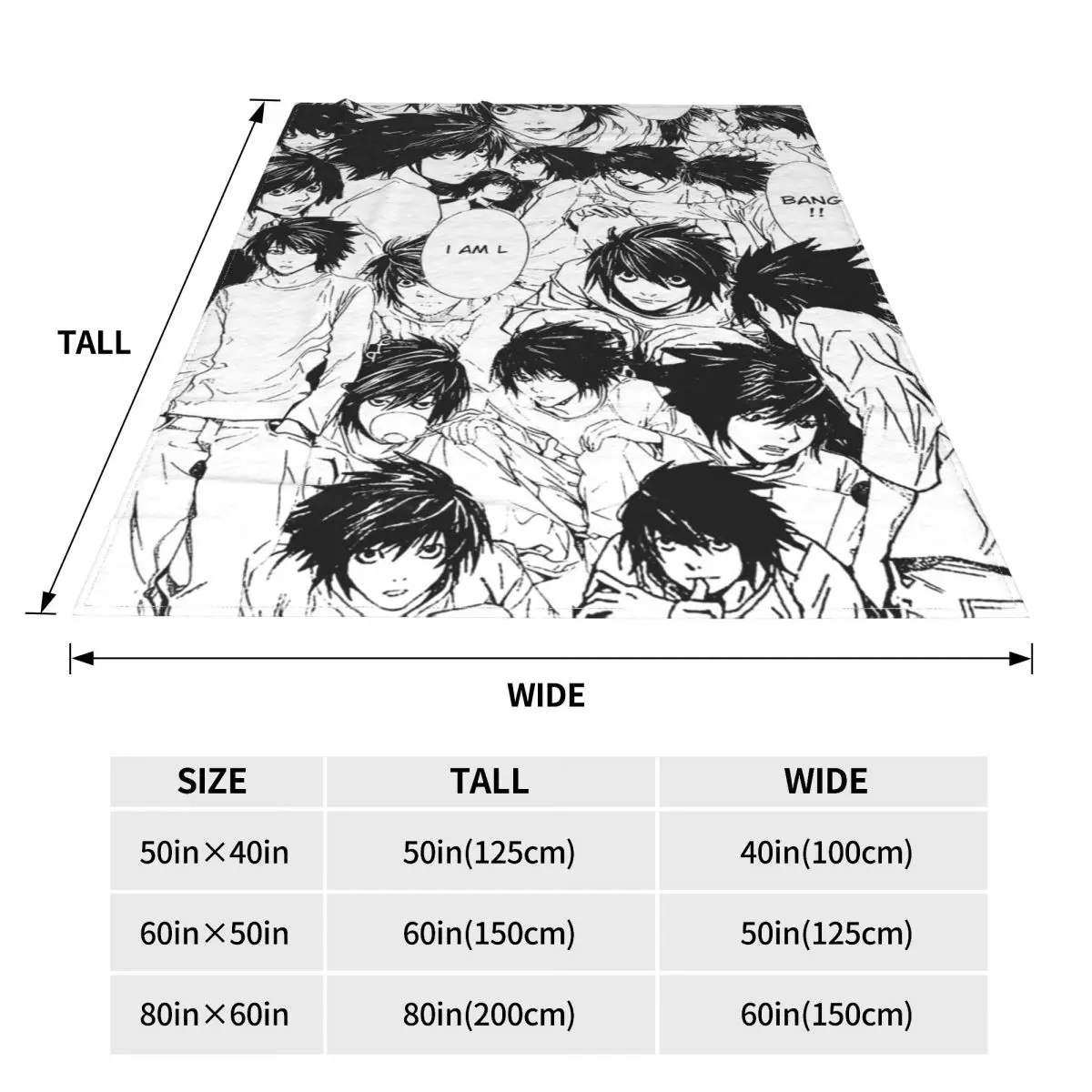 Lawliet Collage Blanket Anime Fleece Throw Blankets Bedroom Sofa Decoration Soft Warm Bedspreads