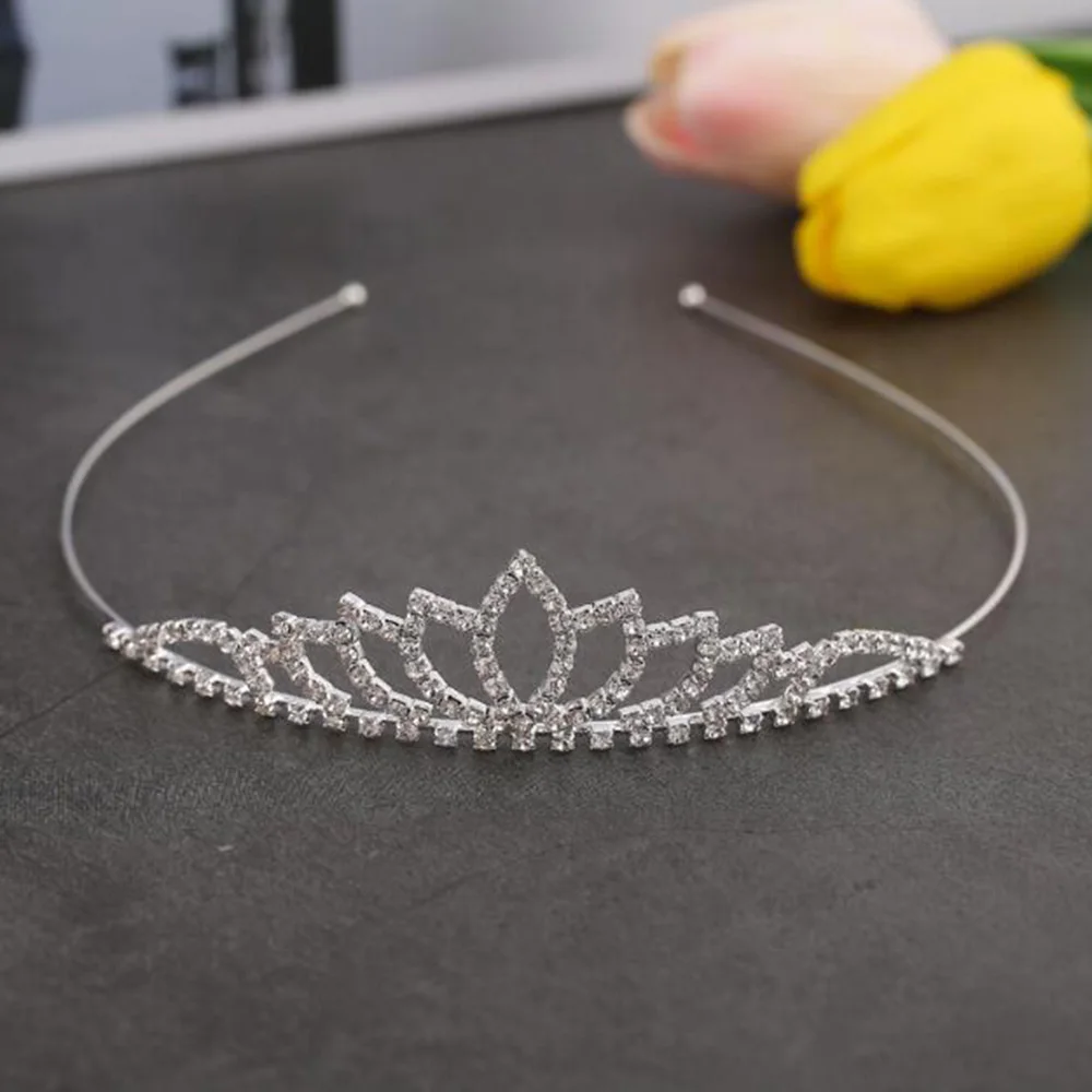 Fashion Princess Rhinestone Tiaras Crowns Headband Women Girls Bridal Prom Crown Wedding Party Jewelry Hair Crystal Accessories