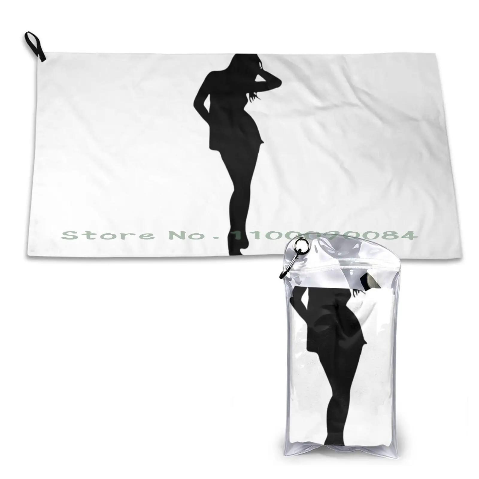 Cartoon-Silhoette-Silhoette Sexy Women Quick Dry Towel Gym Sports Bath Portable Charlier Usa Eagle Politics And Power The Most