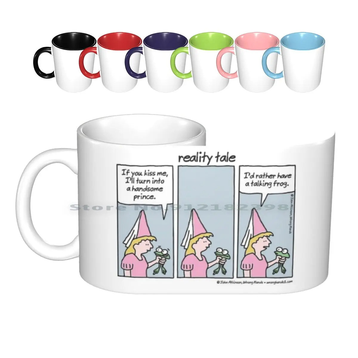 Reality Tale Ceramic Mugs Coffee Cups Milk Tea Mug Fantasy Fairy Tales Princess Comic Funny Humour Wrong Hands Lifestyle