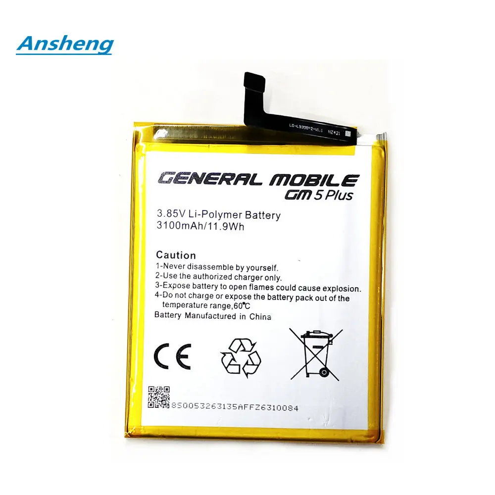 

Original 3.8V 3100mAh Battery For General Mobile GM5 GM5Plus GM5 Plus Smart Phone