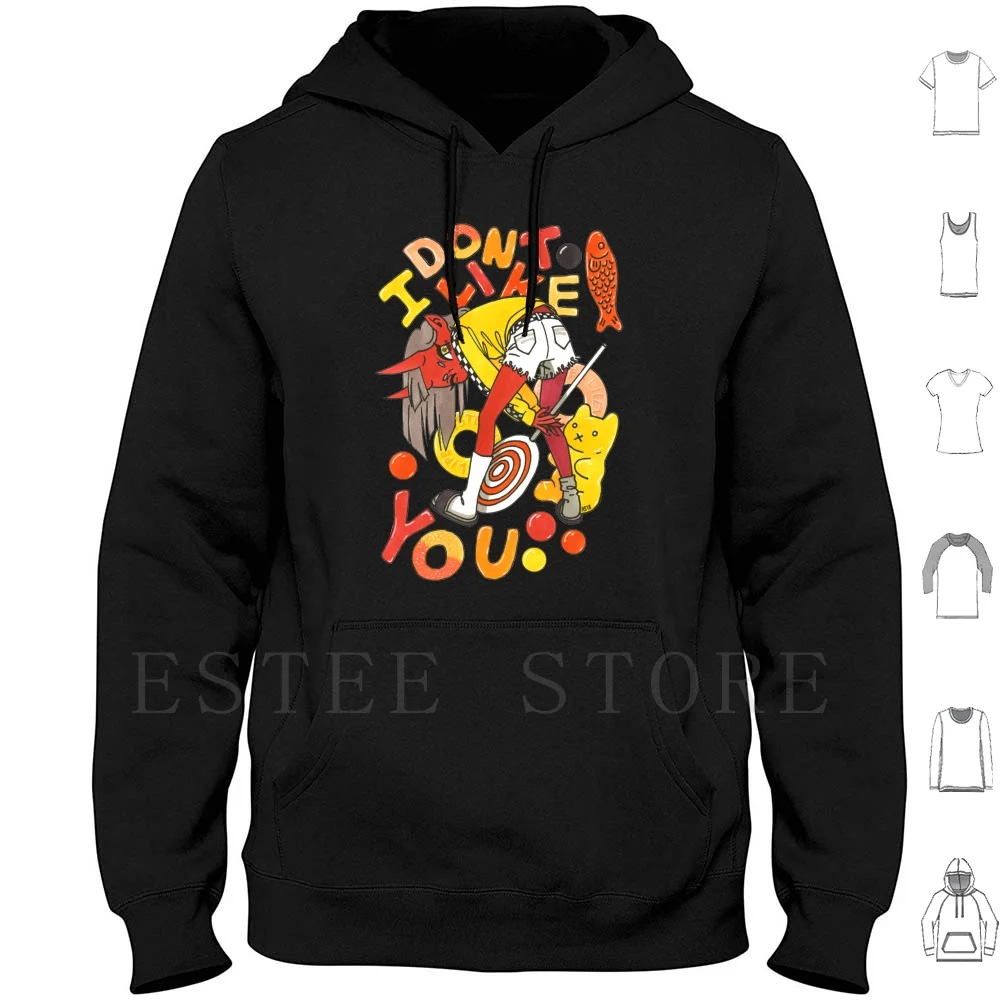 I Don't Like You Hoodie Long Sleeve Demon Oni Demon Girl Oni Girl Red Candy Cute Devil