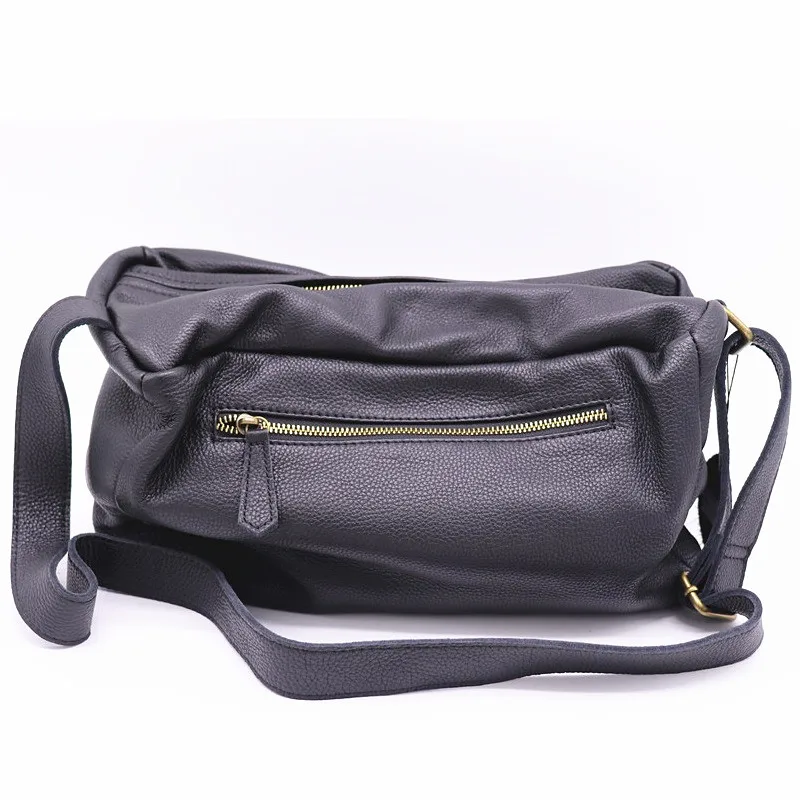 100% Soft Genuine Leather Bag Female Handbags Casual Shoulder Bag Black Crossbody Bags For Women Messenger Bags