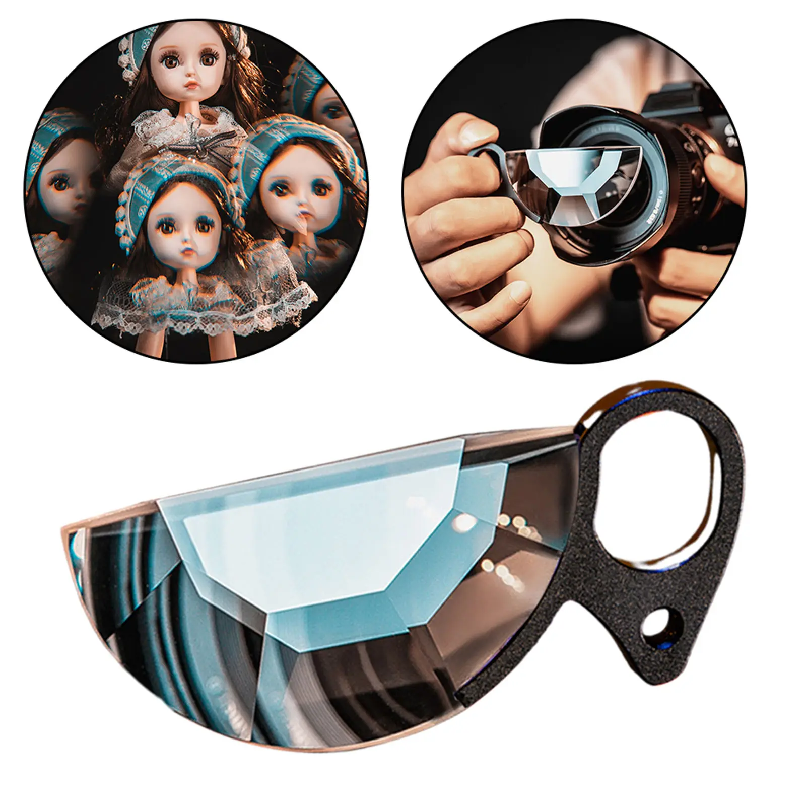 Handheld Semicircle Camera Lens Filter Optical Glass Prism Multiple Refractions FX Photographic Video SLR Camera Accessories