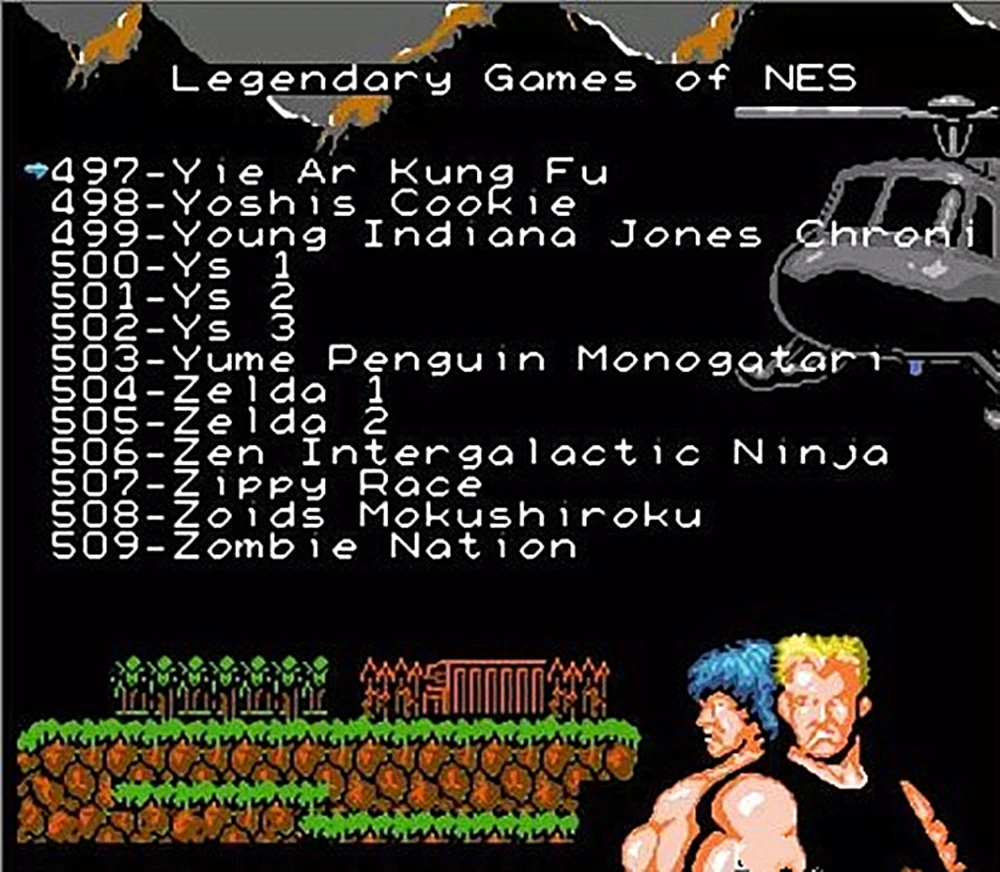 Super classic 8bit game cartridge with 509 free games 72 pin Game Cartridge for nes video game Console support PAL/NTSC save