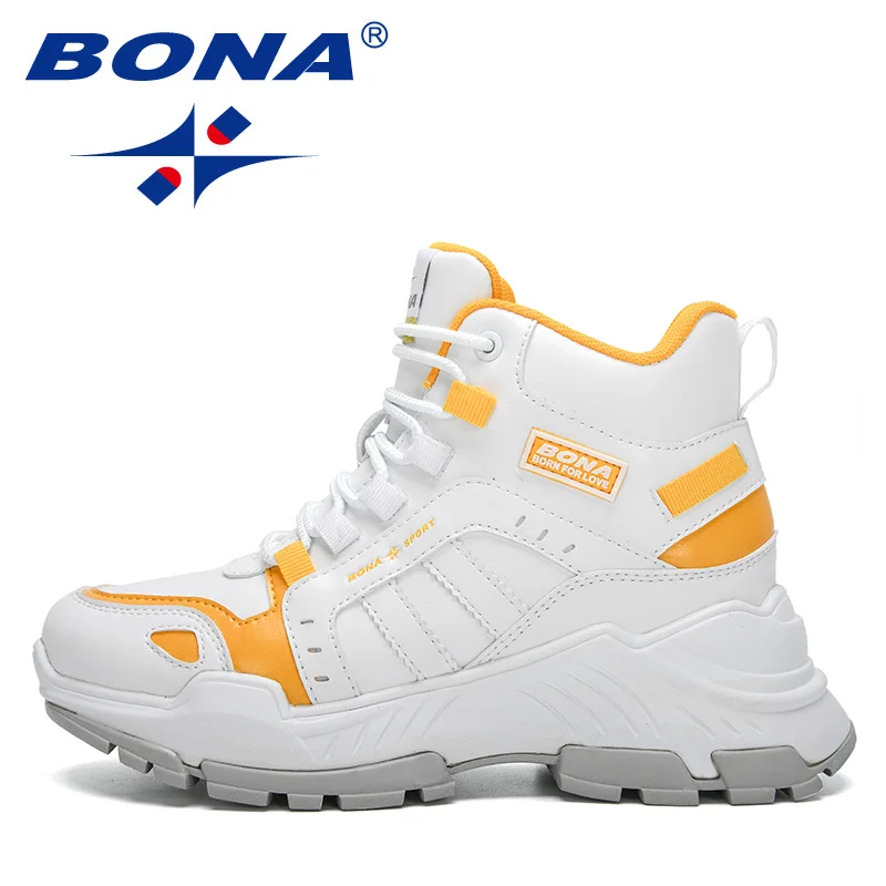 BONA 2022 New Designers Platform Ankle Boots Women Plush Snow Boots Warm Casual Sneakers Ladies Cormfort Zapatillas Mujer Botas