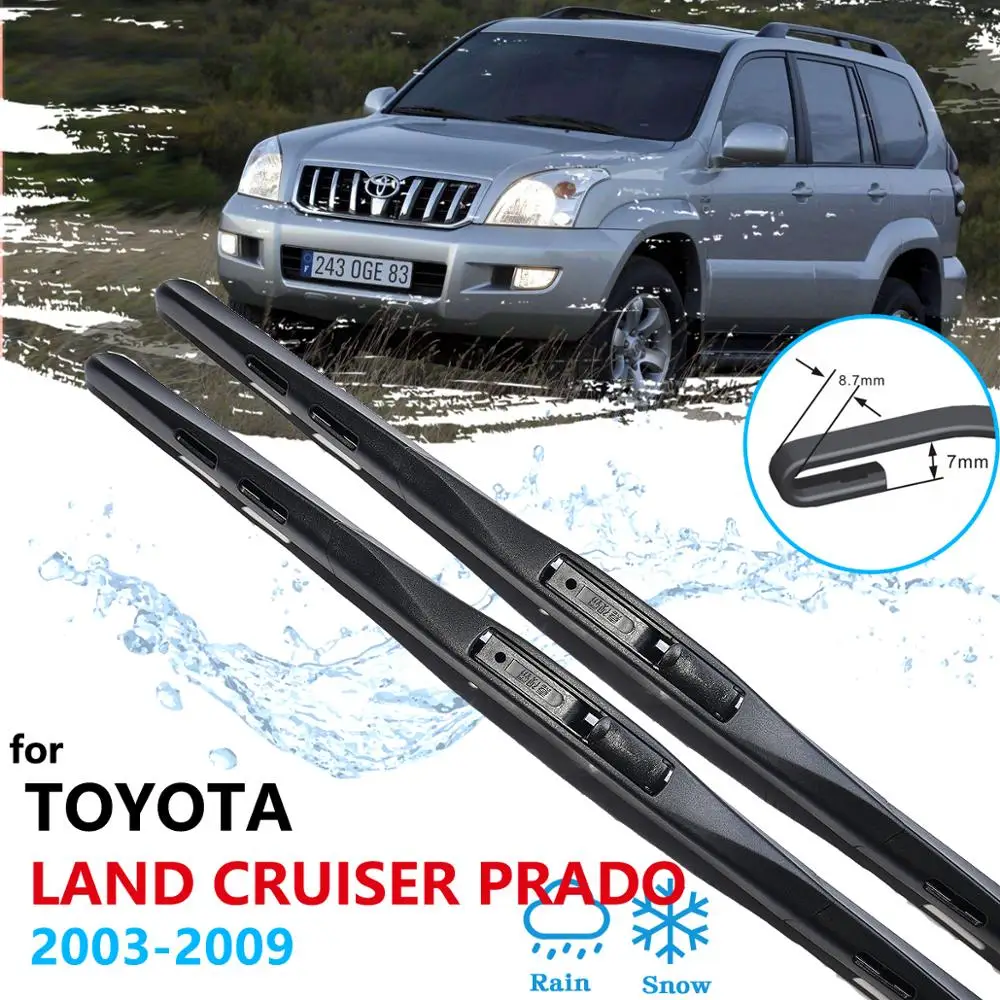 

Щетка стеклоочистителя для Toyota Land Cruiser Prado J120 120 2003 ~ 2009, стеклоочистители переднего лобового стекла, автомобильные аксессуары 2004 2008