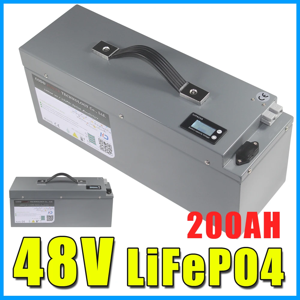 

48V 100AH 200H LiFePO4 Battery Electric vehicle AGV Forklift Boat Golf Car starting batteries