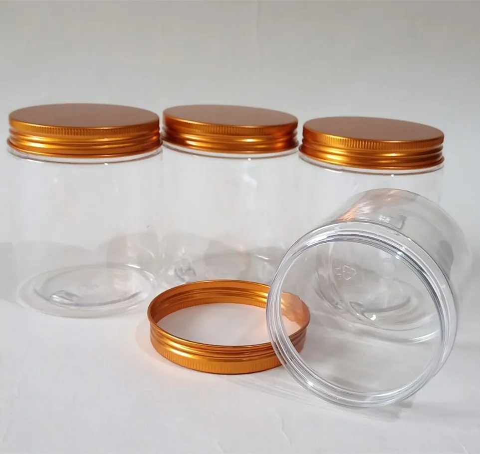 

50g 80g 100g 120g 150g 200g 250g Plastic Jar with Lids Screw Tin Clear Container Empty Cosmetic Cream Powder Pot Makeup Box