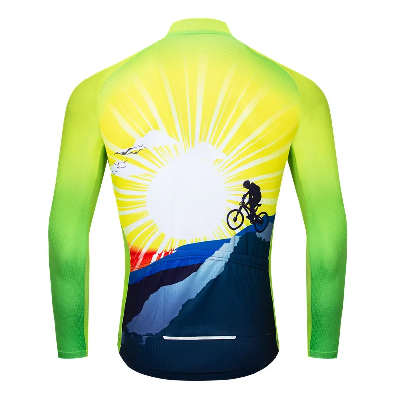 Weimostar Men Autumn Cycling Jersey Long Sleeve Pro Team Cycling Clothing Spring Mountain Bike Jersey Racing Bicycle Jacket Tops