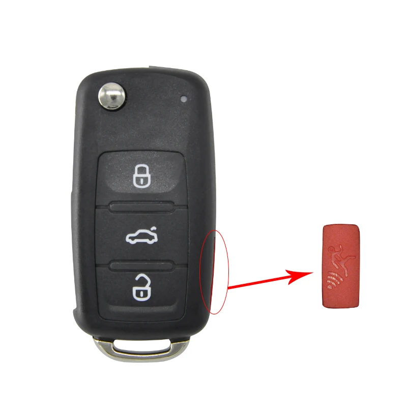 Datong World Filp Car Remote Key Shell Case For VW Volkswagen Beetle Caddy Golf Jetta Polo Tiguan Touran Replacement Key Housing