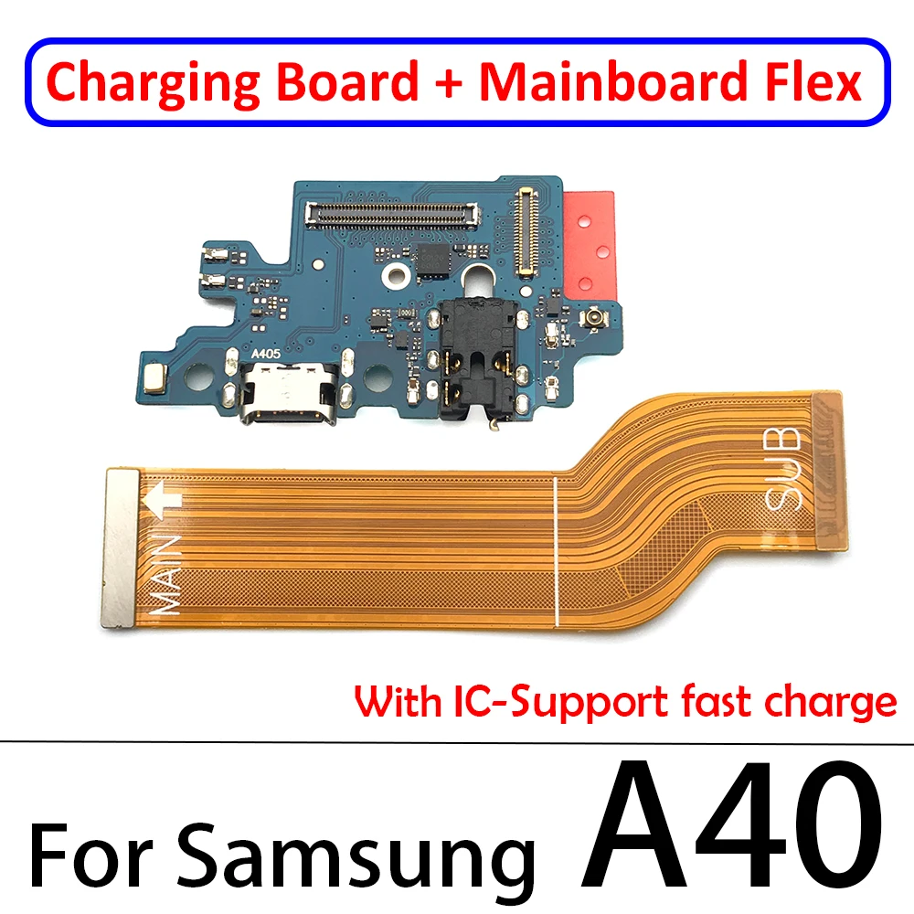 Puerto de carga USB, Conector de placa base FPC principal, Cable flexible para Samsung A10, A20, A30, A50, A70, A10S, A20S con Micro, nuevo