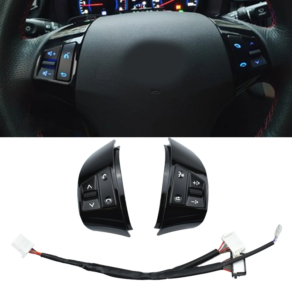 

For Hyundai Elantra HD 2008-2015 Music Switch ButtonMultifunction Steering Wheel Remote Control Button 6 and 8 bonds