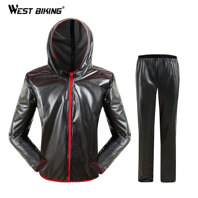 WEST BIKING MTB Bike Cycling Jacket Sets Men Women Waterproof Windproof Raincoat Reflective Jersey Pants Suit Bicycle Clothing