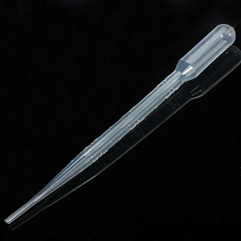 100PCS 0.2/1/3ML Transparent Pipettes Disposable Safe Plastic Eye Dropper Transfer Graduated Pipette for Lab Experiment Supplies