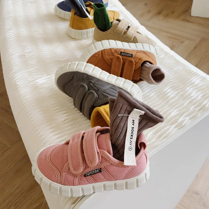 Children\'s Shoes Spring and Autumn Casual Canvas Shoes for Kids Boys and Girls Pure Color 5 Colors Toddler Girls Casual Shoes