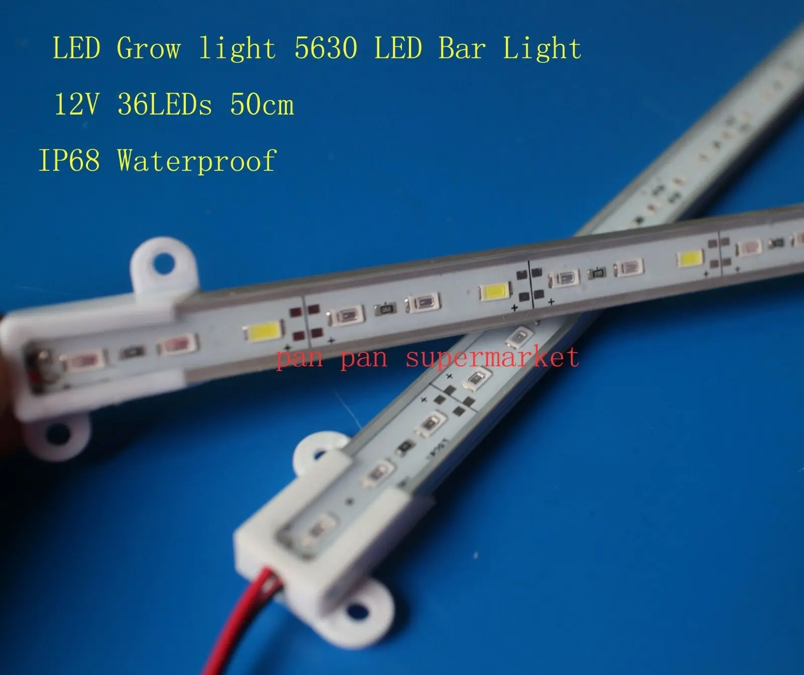 LED Grow light 5630 LED Bar Light 12V 36LEDs 50cm IP68 Waterproof Aquarium