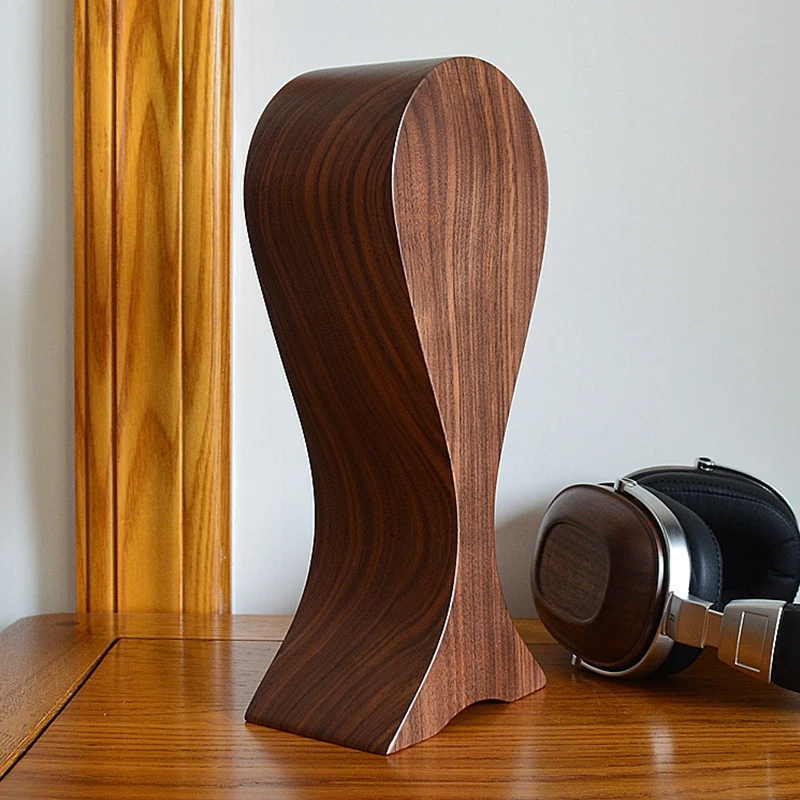 ヘッドフォン,コンピューター,デスクトップ,ディスプレイ用の木製ウォールナット,ハイエンド,1ユニット用のヘッドフォンホルダー