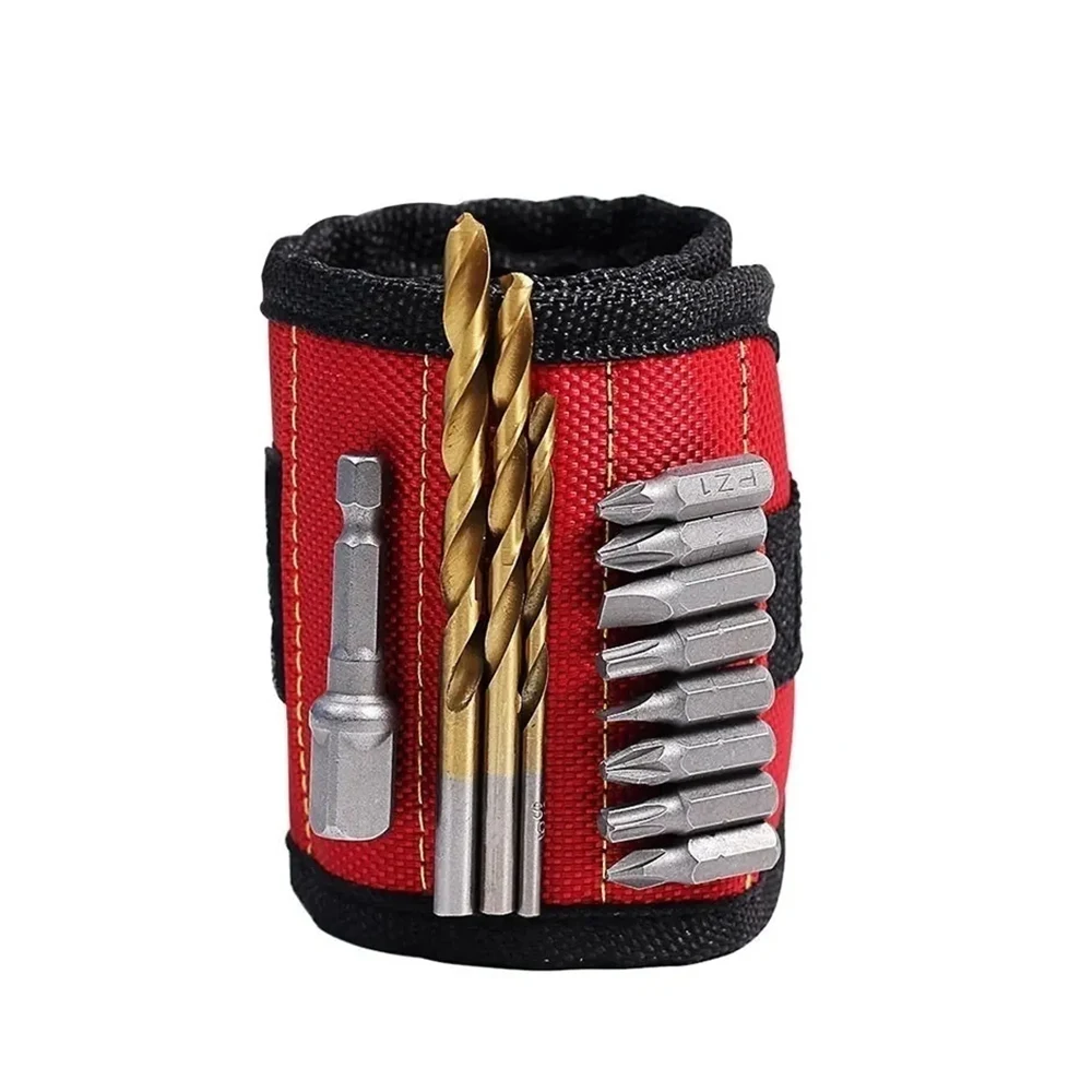 Magnetic Wristband Tool Portable Oxford Tool Bag with 10pcs Strong Magnet For Screw Nail Nut Bolt Drill Bit Repair Kit Organizer