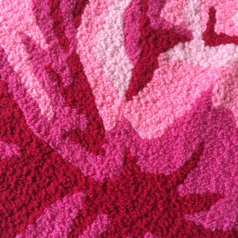 3 Roses Carpet Floor Mat Handmade Anti-Slip Modern Carpet Kitchen Area Rugs, Rose Flower Shaped Rug for Living Room 125cmX65cm