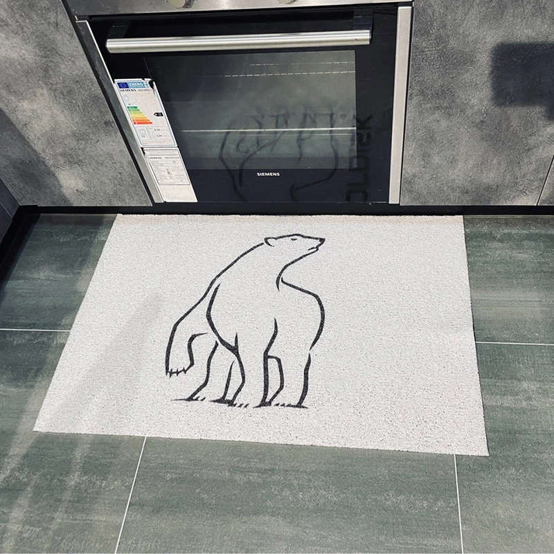 Modern Printed Living Room Mat Kitchen Mat Entrance Door Mat Carpet PVC Anti-slip Mat Can Be Cut Custom Mat Carpet Home Door Mat