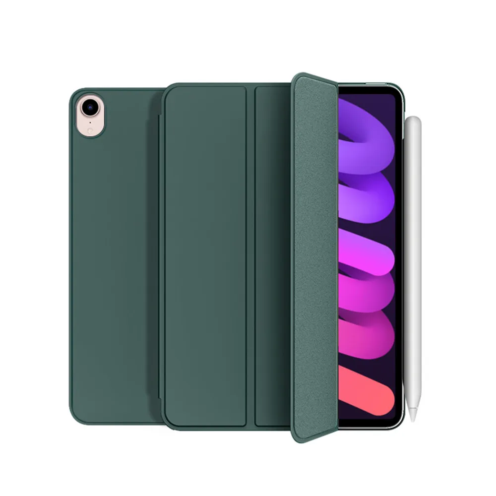 Tablet Case for iPad Mini 6 Case for 2021 iPad Mini 6th 8.3 Inch Case Tri-Fold Magnet Back PU Leather Cover for iPad Mini 7 A17