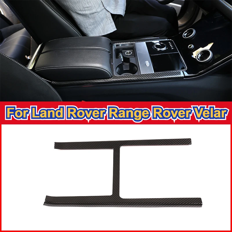 

For Land Rover Range Rover Velar 2017-2020 ABS Carbon Fiber Texture Car Center Console Decoration Frame Trim Car Accessories