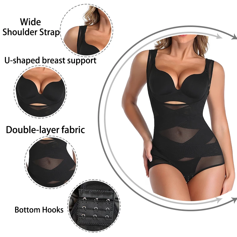 Fajas Reductoras Women Magic Body Shaper Modelador Cintura Cinta Shapewear Bodysuit Corset Slimming Underwear Waist Trimmer US