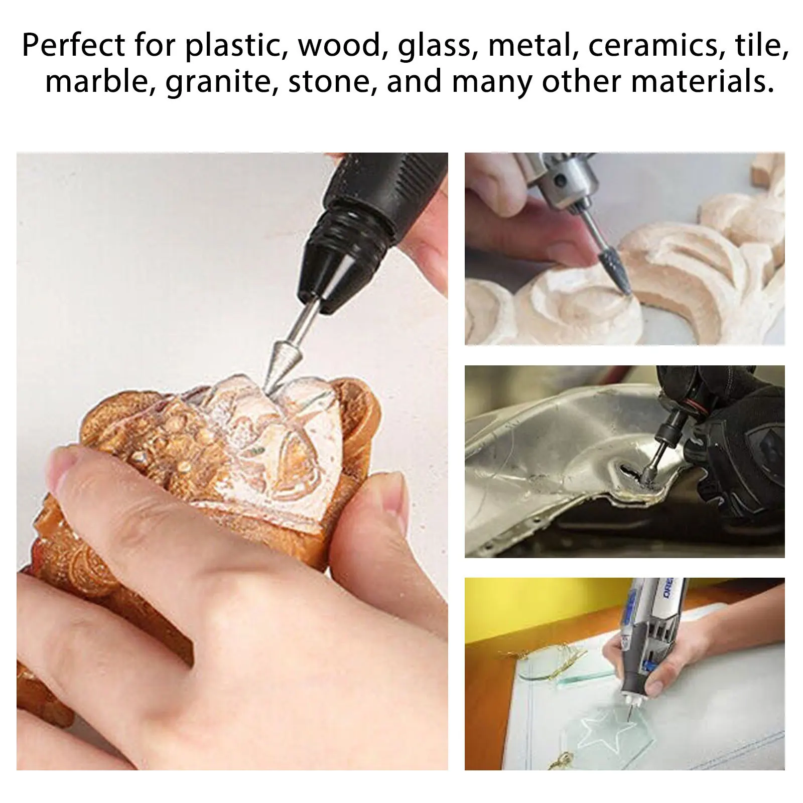 20pcs Set HSS Titanium For Dremel Routing Rotary Milling Rotary File Cutter Wood Carving Carved Knife Cutter Tools Accessories