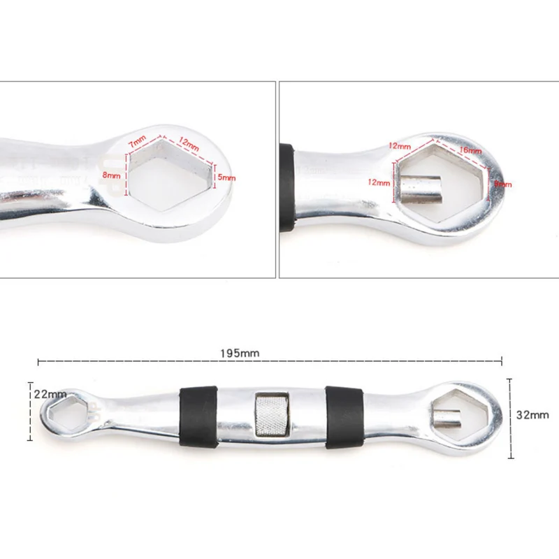 3Pcs Adjustable  Duty Rust Resistant Damaged Nut Splitter Remover Rusty Nut Splitter Spanner Remove Cutter Tool Steel Wrench Hex