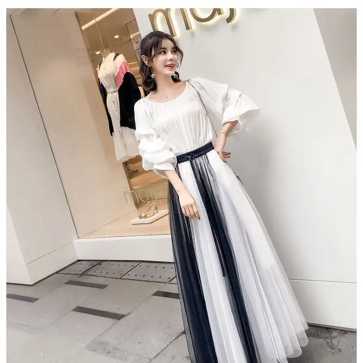 

Women's Skirt High-Waisted Gauzy Skirt Women's Skirt Long Tulle Dress Woman Skirts Mujer Faldas Saias Mulher