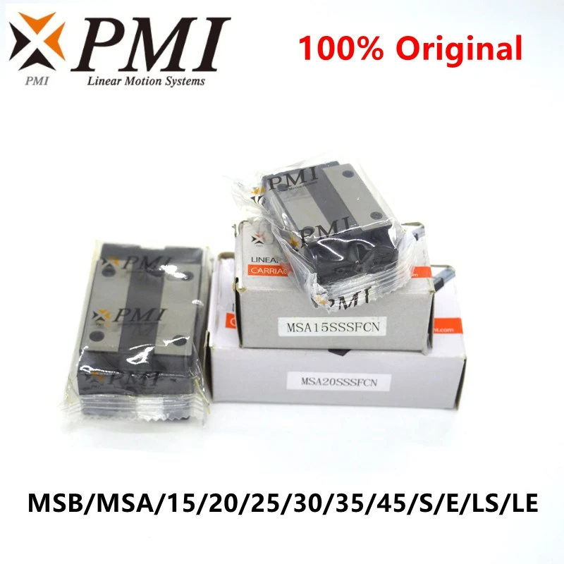 

Taiwan PMI linear guide slider block carriage MSB MSA 15 20 25 30 35 45 S TS E TE LS -N for CO2 laser machine CNC router part