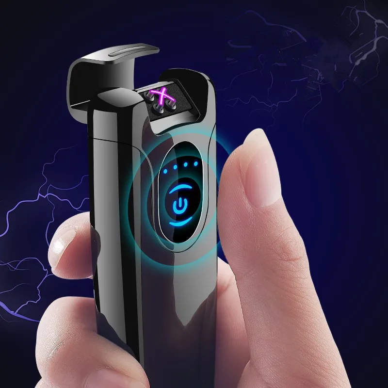 

2019 Double Pulsed Arc Lighter USB Charge Electric Lighters for Cigarette Lighter Men Electronic lighter Boyfriend Gift