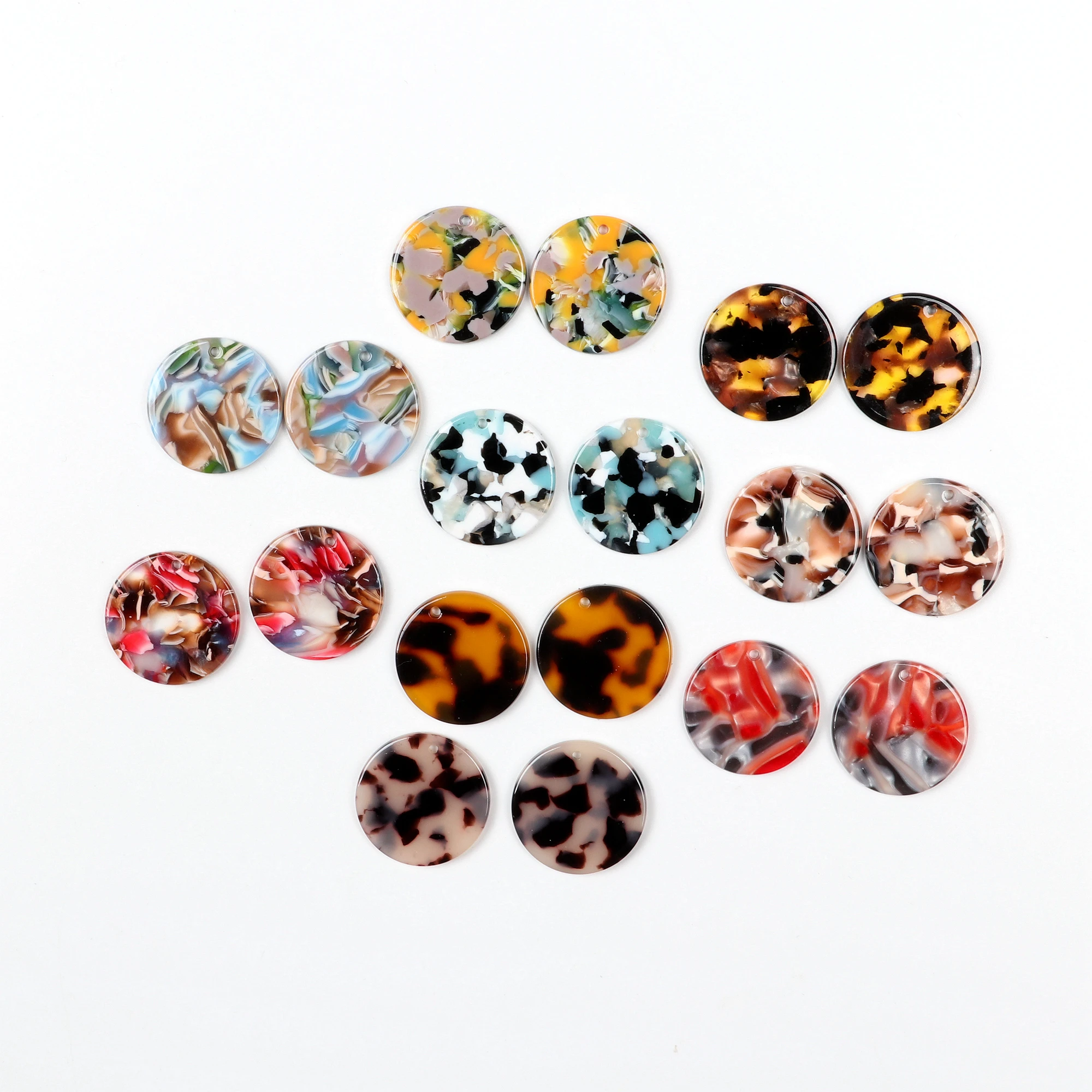 Leopard Print,Tortoise Shell Earring Charm,Acetate Acrylic Beads,Round Shaped,Boho,Earring Parts,Ohrringe finding,24mm-ACE181