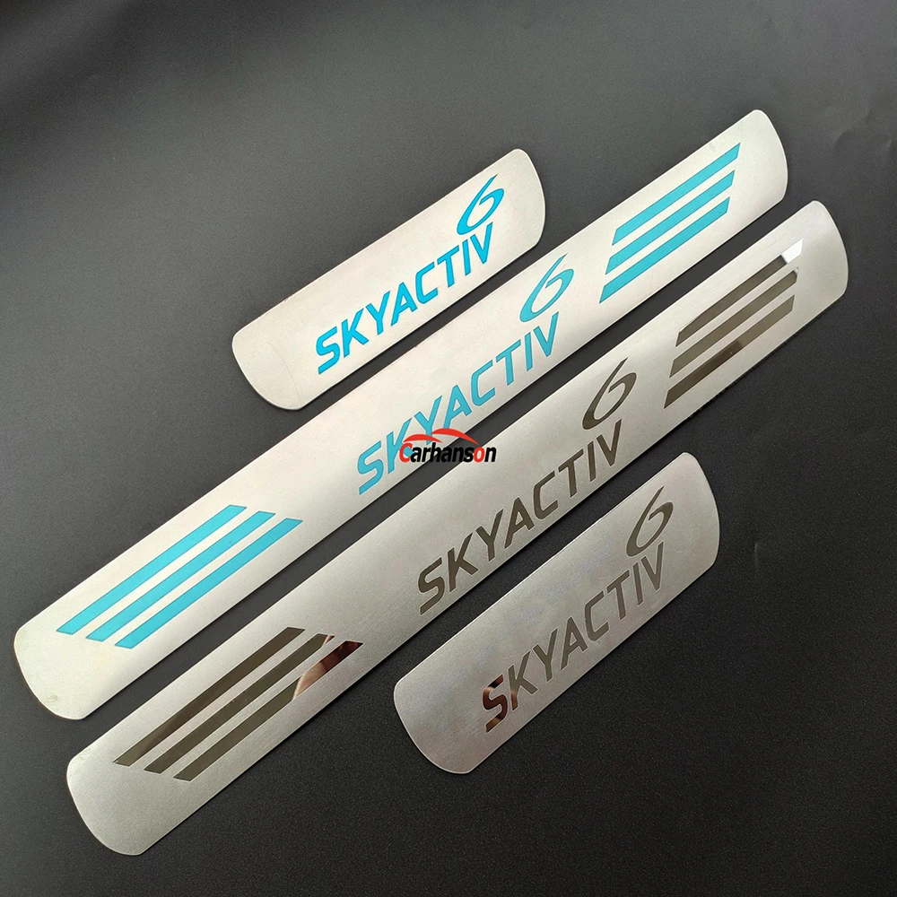 For Mazda 6 Atenza Car Styling Sticker Stainless Steel Door Sill Strip Accessories Scuff Plate Pedal 2020 2016 2017 2018 2019