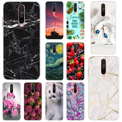 Silicone Case For Xiaomi Poco X2 Back Cover Marble Printed Soft TPU Phone Case For Xiaomi Poco X2 Redmi K30 K 30 5G Cases Bumper